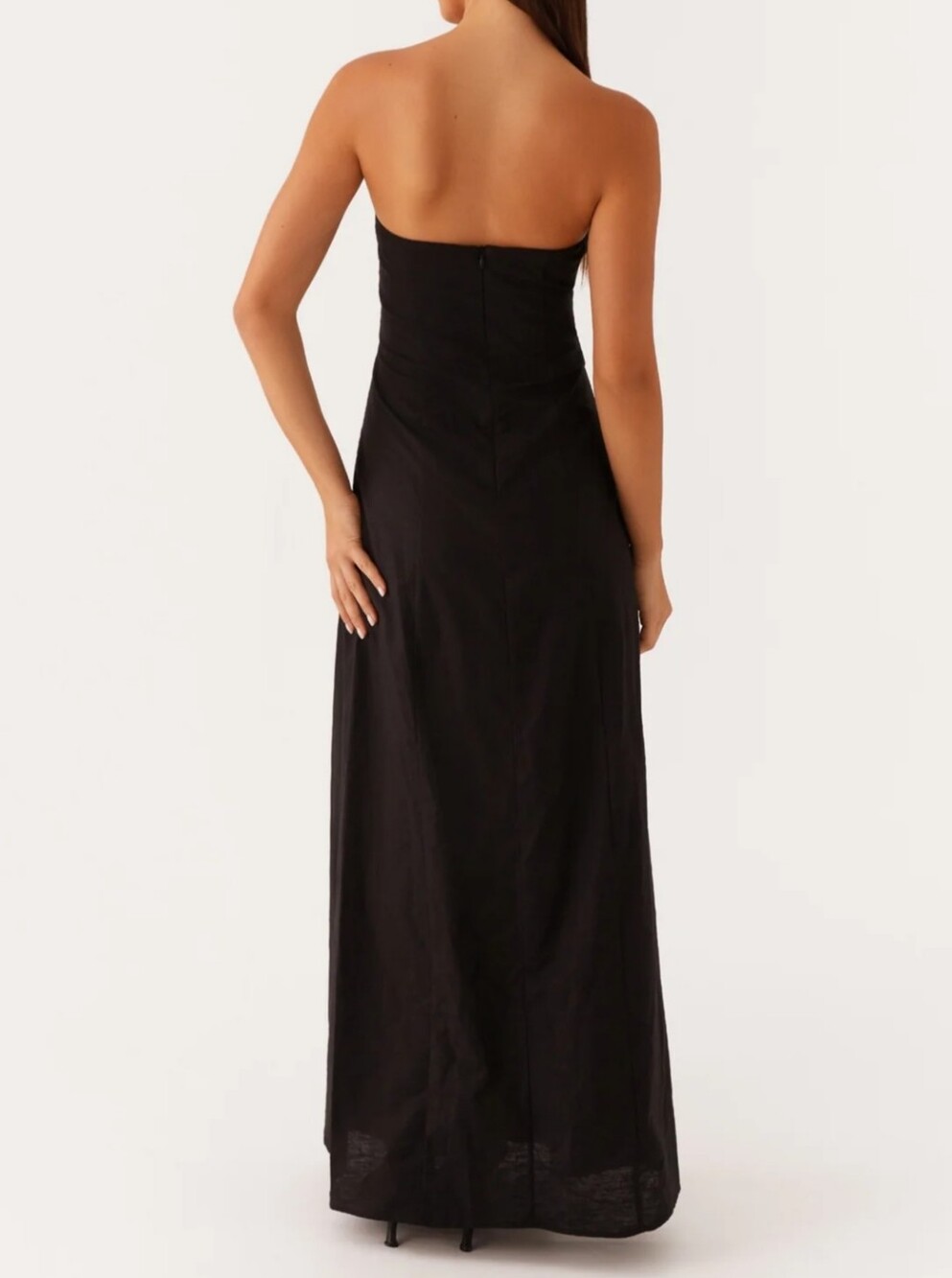 Peppermayo Tayla Linen Maxi Dress Size US 10 Black - Picture 2 of 11